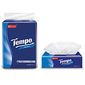 Lốc 4 Gói Khăn Giấy Cao Cấp Tempo Softpack Không Mùi, 4 Lớp, Không Gây Kích Ứng Da (90 Tờ/ Gói) - Thương Hiệu Đức