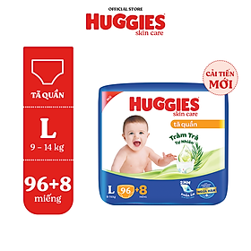 [Tặng 8M cho L96 hoặc 4M cho XL84/XXL76] Tã quần Huggies Skincare Mega Jumbo M106/L96+8/XL84+4/XXL76+4