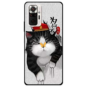 Ốp lưng dành cho xiaomi xiaomi redmi note 10 - redmi note 10 pro - mẫu mèo cào nón đỏ