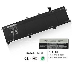Pin Battery Dùng Cho Laptop Dell XPS 15 9530 Precision M3800 (TOTRM) (Original) 61Wh