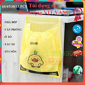 Mua Bịch 60 túi đựng rác dán miệng VỊT VÀNG cho xe hơi văn phòng nhà bếp  túi nôn khi đi ô tô tàu xe tiện lợi - 60 TÚI
