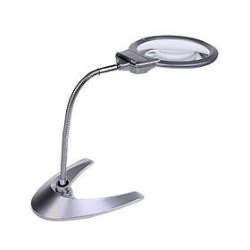 Hình ảnh 2 LED Lighted 2X5X Magnifier Desk Lamp for Hobby Crafts Multi Purposes Tools