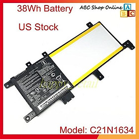 Pin Dùng Cho Laptop Asus C21N1634 Vivobook X542U X542UA X542UQ X542UF R542U R542UR A542U A580U FL5900L FL8000U (7.6V-38Wh)