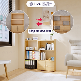 Mua Kệ Sách Gỗ Thông Minh Để Sàn FIVO FB71 Ngang 110cm  Với Tính Năng 2IN1 Đóng Mở Tùy Thích Sang Trọng Thích Hợp Nhiều Không Gian  Nhiều Ngăn Chứa Đồ Rộng Rãi