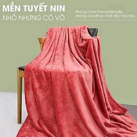 Mua Mền tuyết NIN - màu Ruby Wine 1m3x2m  1m6x2m 100% Microfiber  chăn hè cao cấp  chăn lông tuyết nhung kiểu dáng Hàn Quốc
