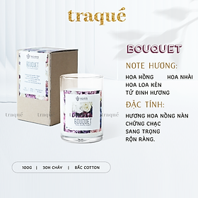 Nến thơm tinh dầu cao cấp không khói an toàn Candle Cup - BOUQUET - S - 100G (KG NẮP)