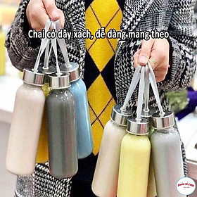 Mua Combo 5 Chai Nước Thủy Tinh Có Dây Xách Nắp Bạc Tiện Dụng - br00409
