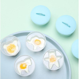 Mua Bộ 4 khuôn hấp trứng   khuôn làm bánh cho bé ( Tặng kèm chổi silicon quét dầu )