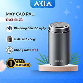Máy cạo râu mini Enchen Z3 - Lưỡi dao 3 vòng tự mài, chống kẹt râu, pin dùng đến 3 tháng - Hàng chính hãng