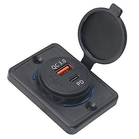 Chất chống cháy QC3.0 USB / Loại C PD xe hơi nhanh Bộ dụng cụ ổ cắm USB