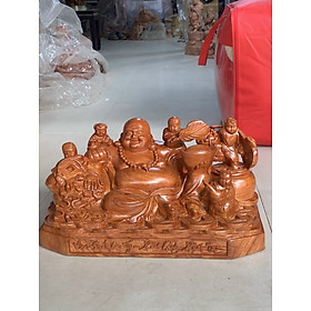 Mua Tượng phật di lặc ngũ phúc bằng gỗ hương đá kt 60×30×30cm