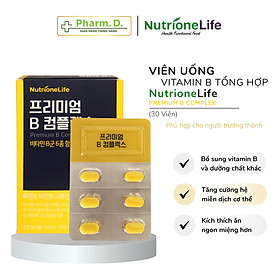Viên Uống bổ sung Vitamin B Complex Giúp Giảm Căng Thẳng Mệt Mỏi, Suy Nhược NUTRIONELIFE Premium B Complex (30 Viên)
