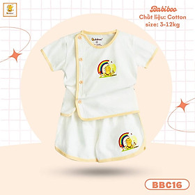 Bộ sơ sinh bác sĩ ngắn thể thao Babiboo - BBC16