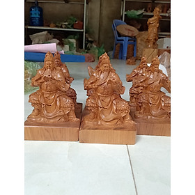 Mua Tượng quan công đọc sách bằng gỗ hương đá kt cao 15×8×10cm