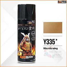 COMBO Sơn Samurai màu nâu sáng Y335 gồm 4 chai đủ quy trình độ bền cao (Lót- Nền 124 - Màu Y335 - Bóng )