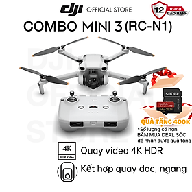 Flycam DJI Mini 3 kèm điều khiển (DJI RC-N1) nhỏ gọn, quay video chất lượng cao 4K HDR - Hàng chính hãng