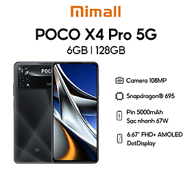 Mua Điện thoại Xiaomi POCO X4 Pro 5G 6GB/128GB 8GB/256GB | Snapdragon 695 5G | Camera 108MP - hàng chính hãng