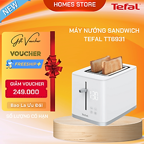 Máy Nướng Bánh Mỳ Sandwich TEFAL TT6931 - Nhập Khẩu Đức 4 Chương Trình Nướng 7 Mức Nhiệt Nướng Công Suất 720 W - Hàng Nhập Khẩu