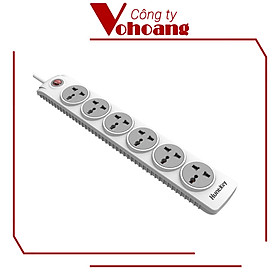 Mua Ổ Điện Đa Năng Chống Sét HuntKey SZN601 Tích Hợp 6 Cổng - Dài 2 Mét