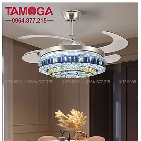 Mua Quạt trần đèn TAMOGA HJUY 5231 Động cơ 6 số + Tặng kèm điều khiển từ xa HÀNG CHÍNH HÃNG