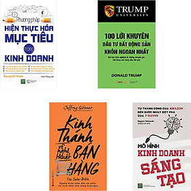 [Download Sách] Combo 4 Cuốn Sách : Phương Pháp Hiện Thực Hóa Mục Tiêu Trong Kinh Doanh + Kinh Thánh Về Nghệ Thuật Bán Hàng + 100 Lời Khuyên Đầu Tư Bất Động Sản Khôn Ngoan Nhất + Mô Hình Kinh Doanh Sáng Tạo