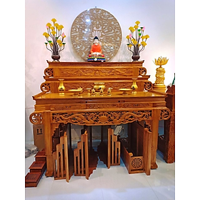 Mua Bàn thờ 3 tầng tay cuốn gỗ gõ đỏ 1m27 x 1m34