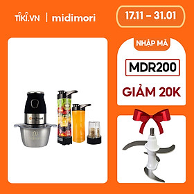 Mua Máy Xay Sinh Tố Midimori MDMR-188 Tặng Kèm 01 Bộ Dao Xay Thịt Dự Phòng - Hàng Chính Hãng