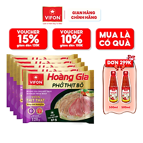 Thùng 18 phở thịt bò hoàng gia vifon có gói thịt thật