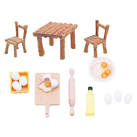 1/12 Dollhouse Cooking Miniature Playset Kitchen Dinner Toys Ornament