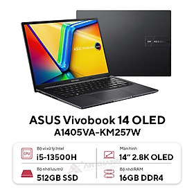 Mua Laptop Asus Vivobook 14 OLED A1405VA-KM257W (Intel Core i5-13500H | 16GB | 512GB | Intel Iris Xe | 14 inch 2.8K OLED | Win 11 | Đen) - Hàng Chính Hãng - Bảo Hành 24 Tháng
