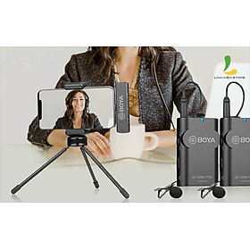 Microphone Boya BY-WM4 PRO-K4 - Micro dành cho điện thoại cồng kết nối Lightningg tương thích với iPhonee, iPadd, iPodd Touch  - Hàng chính hãng