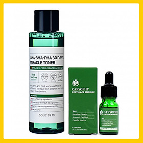 Toner Some By Mi 150ml + Serum hỗ trợtrị mụn Caryophy 10ml + Tặng PHIẾU hỗ trợ TRỊ MỤN