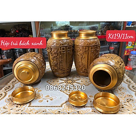 Hộp đựng trà ( chè ) bằng gỗ bách xanh thơm nức kt cao 19×11cm