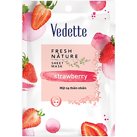 Hình ảnh Mặt nạ giấy dâu tây Vedette Fresh Fruit Facial Mask Strawberry 22ml