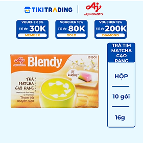 Trà Sữa Blendy Matcha Gạo Rang Hộp 10 Gói 16G