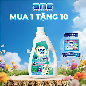 MUA 1 TẶNG 10: Chai nước giặt Maxpure Hương Lily Hy Lạp TẶNG 10 gói nước xả hương thư thái