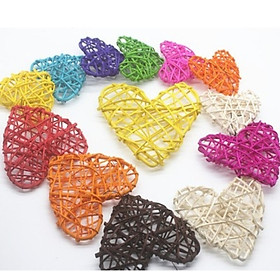 COMBO 10 Trái tim mây trang trí nhiều màu size 7cm (GIAO MÀU NGẪU NHIÊN )