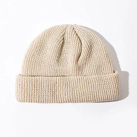 Mũ Nón Beanie nam nữ ngắn trơn nhiều màu chất len dày dặn; M04 - BONMIE