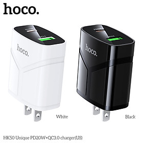 Cóc Sạc Nhanh Hoco. Dành Cho HK50 PD20W + QC18W 2 Cổng USB Và Type-C Hàng Chính Hãng