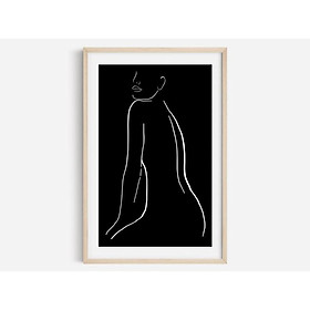Tranh treo tường | Line art-Woman's Body Fine Line Print 33 , tranh canvas giá rẻ