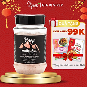 Muối Hồng Himalaya Xay Nhuyễn Vipep Hũ Nhựa 200g