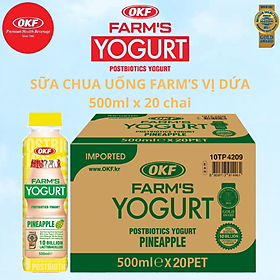 Sữa chua uống Farm's vị dứa OKF Hàn Quốc x 20 chai 500ml