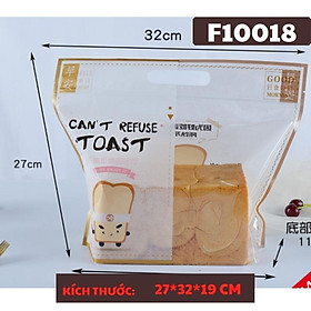 Túi Đựng Bánh Mì Sandwich Bánh Gối Hoa Cúc Túi Quà ZIPPER Cực Đẹp Kích Thước 32x27x13 cm
