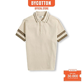 Áo Thun Polo Nam Cổ Bẻ BY COTTON RAGLAN 2 LAYER CREAM 040223 P230204