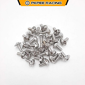 Ốc Inox 304 6Li Đầu Ngôi Sao 5 Cạnh Gắn Được Nhiều Vị Trí Trên Xe Thắng Đĩa Vario 2018, Chụp Đít Pô, Baga, Dàn Áo