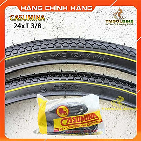 Vỏ Xe đạp 24x1 3/8 (37-540) cho xe đạp Phổ Thông Lốp Xe đạp Casumina 24x1 3/8 (37-540)