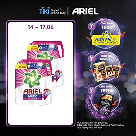 Combo 2 Túi Nước Giặt Ariel Matic Hương Downy (2.1Kg/ Túi)