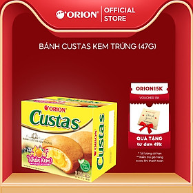 Hộp 2 gói bánh CUSTAS Orion nhân Kem BƠ TRỨNG 47g (27.5g x 2 gói/hộp)