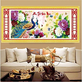Mua Tranh thêu chữ thập Phu Thê Viên Mãn I 148x64cm I  MN0031