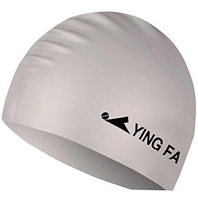 YINGFA (YINGFA) swimming cap men and women adult fashion leisure silicone solid color swimming cap white